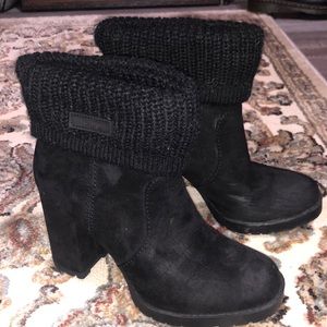 Circus by Sam Edelman Suede Knit cuffed Boots
